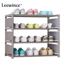 Load image into Gallery viewer, Leewince Simple Shoe Cabinets Ironwork Multi-layer Assembly of Shoe Rack with Modern Simple Dustproof Shoe Cabinet 50cm Hight