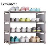 Load image into Gallery viewer, Leewince Simple Shoe Cabinets Ironwork Multi-layer Assembly of Shoe Rack with Modern Simple Dustproof Shoe Cabinet 50cm Hight