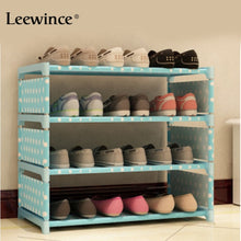 Load image into Gallery viewer, Leewince Simple Shoe Cabinets Ironwork Multi-layer Assembly of Shoe Rack with Modern Simple Dustproof Shoe Cabinet 50cm Hight