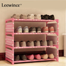 Load image into Gallery viewer, Leewince Simple Shoe Cabinets Ironwork Multi-layer Assembly of Shoe Rack with Modern Simple Dustproof Shoe Cabinet 50cm Hight