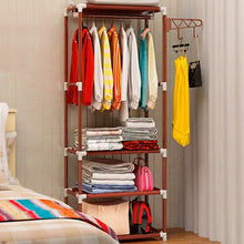 Load image into Gallery viewer, Actionclub Simple Metal Iron Coat Rack Floor Standing Clothes Hanging Storage Shelf Clothes Hanger Racks Bedroom Furniture