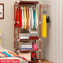 Load image into Gallery viewer, Actionclub Simple Metal Iron Coat Rack Floor Standing Clothes Hanging Storage Shelf Clothes Hanger Racks Bedroom Furniture